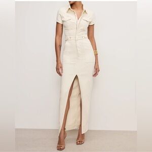 Good American Fit for Success Cream Utility Dress NWT XL